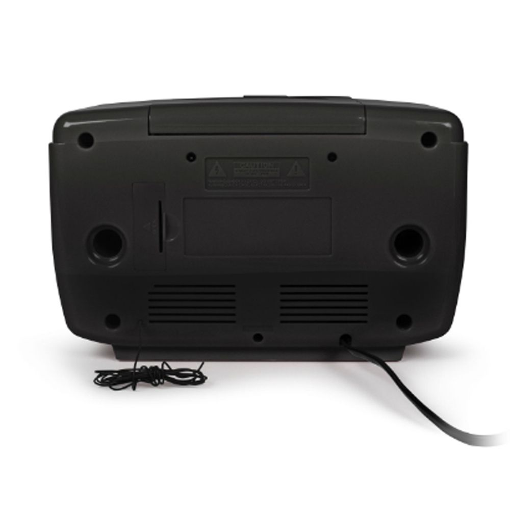 Crosley CR612BK Black Corsair Retro AM/FM Radio Dual Alarm Clock CD